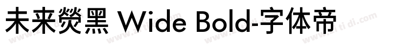 未来熒黑 Wide Bold字体转换
